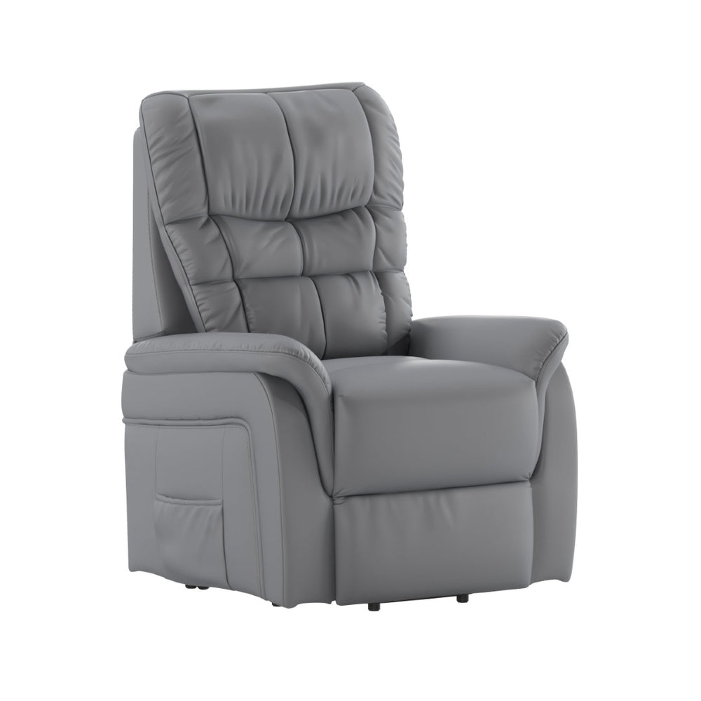 English Elm HERCULES Series Remote Lift Recliner for Comfort, Support, and Easy Transitions for Seniors Gray LeatherSoft CH-US-153062L-GY-LEA-GG