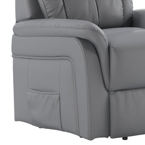 English Elm HERCULES Series Remote Lift Recliner for Comfort, Support, and Easy Transitions for Seniors Gray LeatherSoft CH-US-153062L-GY-LEA-GG