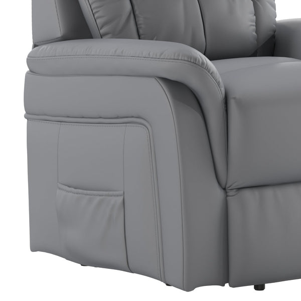 English Elm HERCULES Series Remote Lift Recliner for Comfort, Support, and Easy Transitions for Seniors Gray LeatherSoft CH-US-153062L-GY-LEA-GG