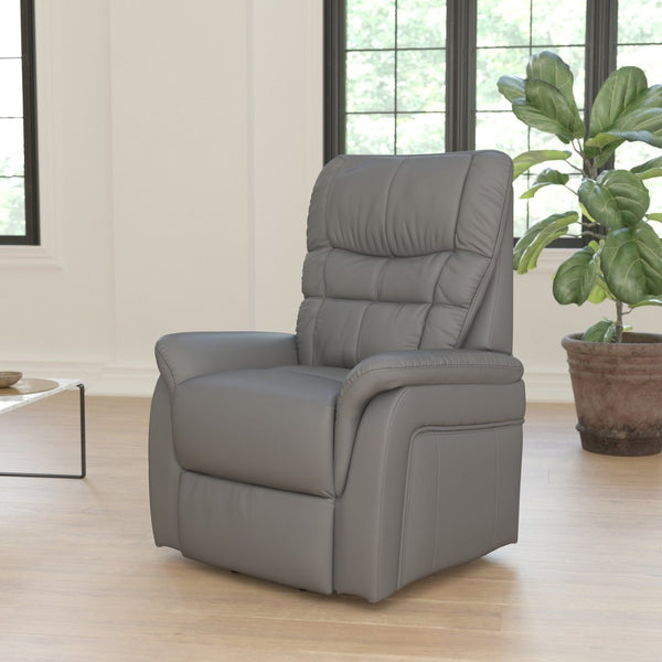 English Elm HERCULES Series Remote Lift Recliner for Comfort, Support, and Easy Transitions for Seniors Gray LeatherSoft CH-US-153062L-GY-LEA-GG