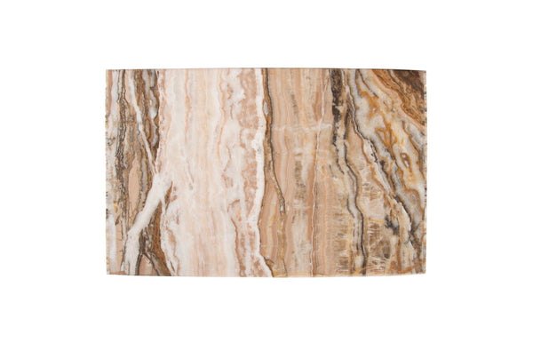 Phillips Collection Onyx Pedestal Table – Stunning Natural Brown Design, Artisan Crafted For Elegant Home Décor! Multi Colored Stone ,Onyx Ch108710