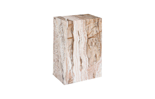Phillips Collection Onyx Pedestal Table – Stunning Natural Brown Design, Artisan Crafted For Elegant Home Décor! Multi Colored Stone ,Onyx Ch108710