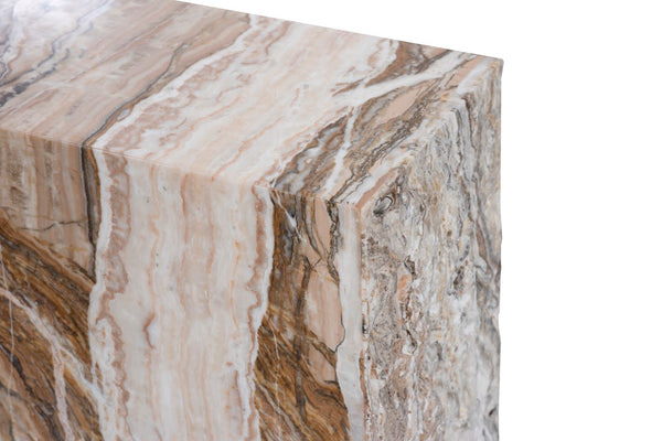 Phillips Collection Onyx Pedestal Table – Stunning Natural Brown Design, Artisan Crafted For Elegant Home Décor! Multi Colored Stone ,Onyx Ch108710