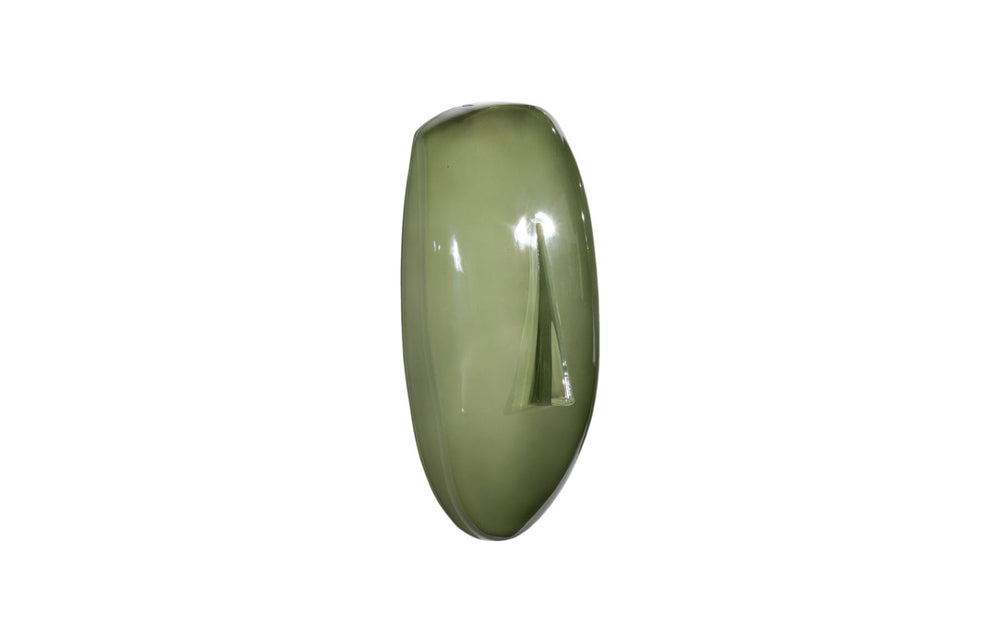 Phillips Collection Classic Concave Cycladic Wall Art – Minimalist Glass Sculpture for Modern Home Décor & Gallery Walls Green CH119137