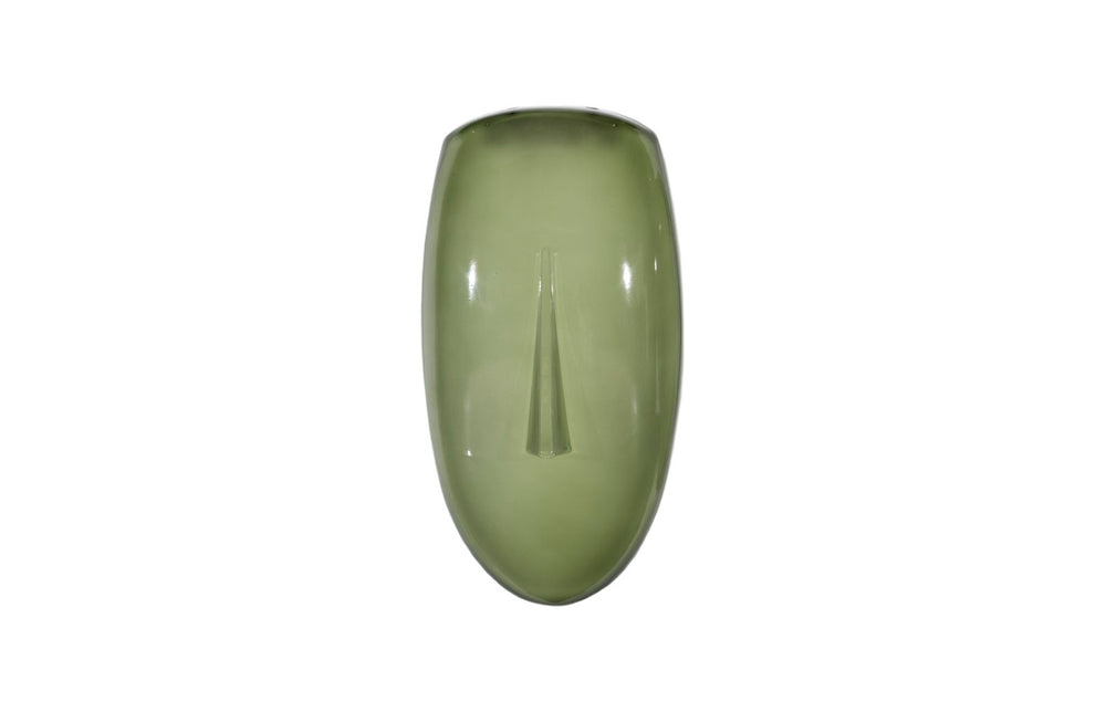 Phillips Collection Classic Concave Cycladic Wall Art – Minimalist Glass Sculpture for Modern Home Décor & Gallery Walls Green CH119137