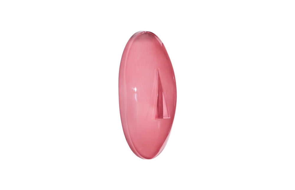 Phillips Collection Oval Cycladic Wall Art - Elegant Glass Sculpture for Modern Spaces, Minimalist Design Accent Piece Pink CH119149