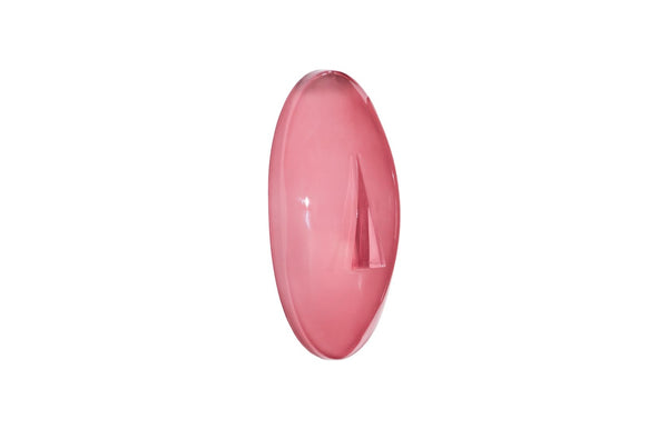 Phillips Collection Oval Cycladic Wall Art - Enchanting Geometric Faces Inspired By Ancient Greek Design For Your Home Pink Glass Ch119149