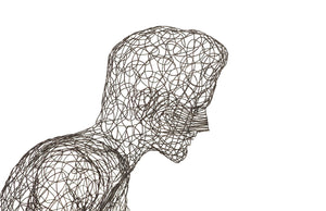 Phillips Collection Crazy Wire Lounging Female Sculpture - Modern Minimalist Accent for Living Spaces & Art Galleries CH64907