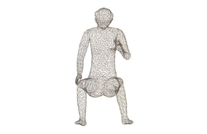 Phillips Collection Crazy Wire Lounging Female Sculpture - Modern Minimalist Accent for Living Spaces & Art Galleries CH64907