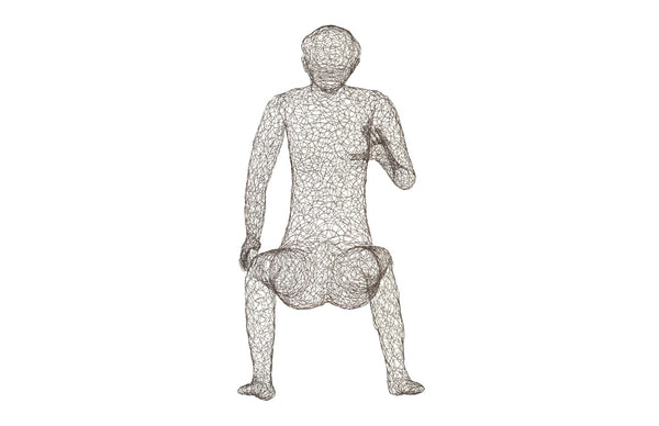 Phillips Collection Crazy Wire Lounging Female Sculpture - Modern Minimalist Accent for Living Spaces & Art Galleries CH64907