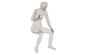 Phillips Collection Crazy Wire Lounging Female Sculpture - Modern Minimalist Accent for Living Spaces & Art Galleries CH64907