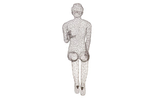 Phillips Collection Crazy Wire Cross-Legged Lounging Female Sculpture – Modern Art Decor for Stylish Interiors and Shelves CH64909
