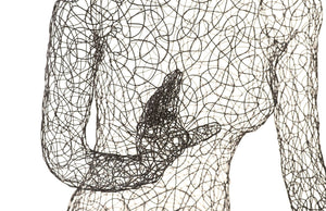 Phillips Collection Crazy Wire Cross-Legged Lounging Female Sculpture – Modern Art Decor for Stylish Interiors and Shelves CH64909