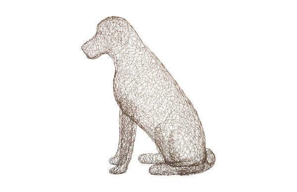 Phillips Collection Crazy Wire Retriever Sculpture – Modern-Organic Black Metal Dog Accent for Home Décor & Style CH65682