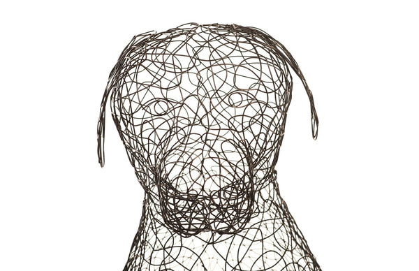 Phillips Collection Crazy Wire Retriever Sculpture – Modern-Organic Black Metal Dog Accent for Home Décor & Style CH65682