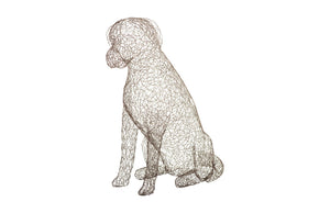 Phillips Collection Crazy Wire Retriever Sculpture – Modern-Organic Black Metal Dog Accent for Home Décor & Style CH65682