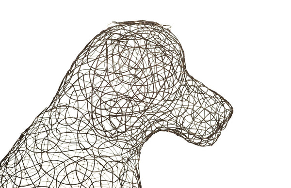 Phillips Collection Crazy Wire Retriever Sculpture – Modern-Organic Black Metal Dog Accent for Home Décor & Style CH65682