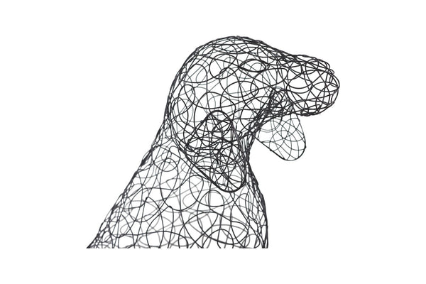 Phillips Collection Crazy Wire Beagle Sculpture - Whimsical Black Metal Accent for Modern Home Decor & Unique Focal Point CH65683