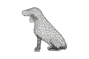 Phillips Collection Crazy Wire Beagle Sculpture - Whimsical Black Metal Accent for Modern Home Decor & Unique Focal Point CH65683