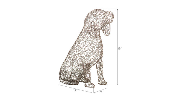 Phillips Collection Crazy Wire Beagle Sculpture - Whimsical Black Metal Accent for Modern Home Decor & Unique Focal Point CH65683