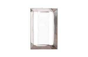 Phillips Collection Slice Chamcha Wood and Silver Frame Wall Art for Modern Organic or Scandinavian Interiors CH66912