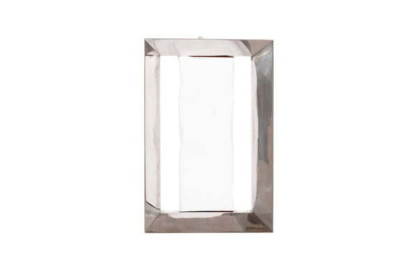 Phillips Collection Slice Chamcha Wood and Silver Frame Wall Art for Modern Organic or Scandinavian Interiors CH66912