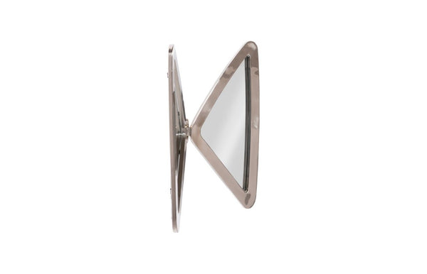 Phillips Collection Butterfly Sculptural Brass Wall Mirror with Ribbed Steel Wings and Organic Modern Appeal Silver CH72533
