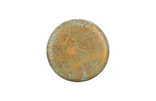 Phillips Collection Button Wall Tile - Sculptural Accent with Organic Patina Finish for Modern Home and Gallery Spaces Deep, Lichen Finish, SM CH80696