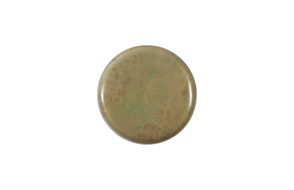 Phillips Collection Button Circular Wall Tile with Copper Leaf Acid Patina and Deep Relief Sculptural Finish CH80696