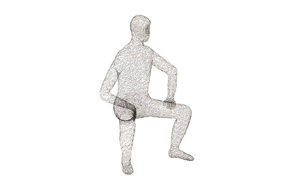 Phillips Collection Crazy Wire Lounging Male Sculpture - Playful Metal Art for Modern Interiors & Sophisticated Spaces CH82089