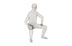 Phillips Collection Crazy Wire Lounging Male Sculpture - Playful Metal Art for Modern Interiors & Sophisticated Spaces CH82089