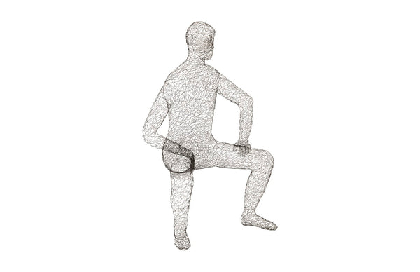Phillips Collection Crazy Wire Lounging Male Sculpture - Playful Metal Art for Modern Interiors & Sophisticated Spaces CH82089