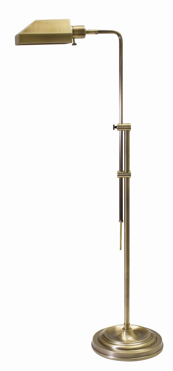 House Of Troy Coach Adjustable Pharmacy Floor Lamp - Elegant Design, Versatile Height, Perfect For Any Space Antique Brass Metal Ch825-ab