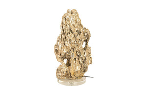 Phillips Collection Stalagmite Polished Brass Table Lamp with Glass Base Sculptural Artisan Lighting CH82554