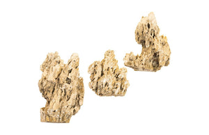 Phillips Collection Stalagmite Brass Plated Genuine Stone Wall Sculptures Set of 3 Organic Modern Decor CH82563