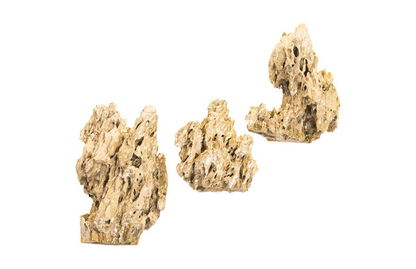 Phillips Collection Stalagmite Brass Plated Genuine Stone Wall Sculptures Set of 3 Organic Modern Decor CH82563