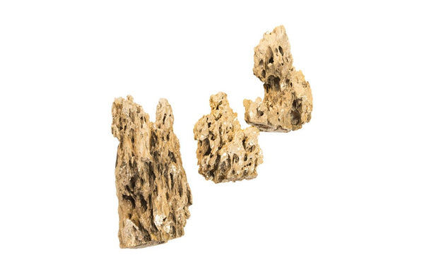 Phillips Collection Stalagmite Brass Plated Genuine Stone Wall Sculptures Set of 3 Organic Modern Decor CH82563