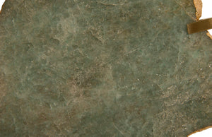 Phillips Collection Gem Wall Tile in Brass Frame - Handcrafted Natural Stone Accent for Modern Interiors and Galleries Green Emerald CH84027
