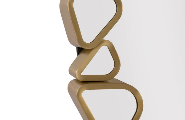 Phillips Collection Pebble Mirror – Modern Organic Design with Brushed Brass Frame for Elegant Home Décor and Style Round CH92434