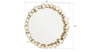 Phillips Collection Pebble Mirror – Modern Organic Design with Brushed Brass Frame for Elegant Home Décor and Style Round CH92434