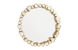 Phillips Collection Pebble Mirror – Modern Organic Design with Brushed Brass Frame for Elegant Home Décor and Style Round CH92434