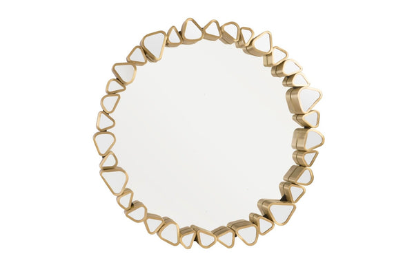 Phillips Collection Pebble Mirror – Modern Organic Design with Brushed Brass Frame for Elegant Home Décor and Style Round CH92434