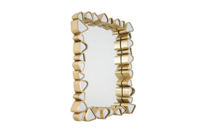Phillips Collection Pebble Mirror – Modern Organic Design with Brushed Brass Frame for Elegant Home Décor and Style Rectangle CH92435