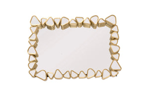 Phillips Collection Pebble Mirror – Modern Organic Design with Brushed Brass Frame for Elegant Home Décor and Style Rectangle CH92435