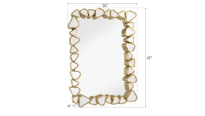 Phillips Collection Pebble Mirror – Modern Organic Design with Brushed Brass Frame for Elegant Home Décor and Style Rectangle CH92435