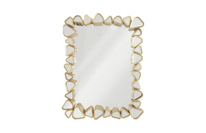 Phillips Collection Pebble Mirror – Modern Organic Design with Brushed Brass Frame for Elegant Home Décor and Style Rectangle CH92435