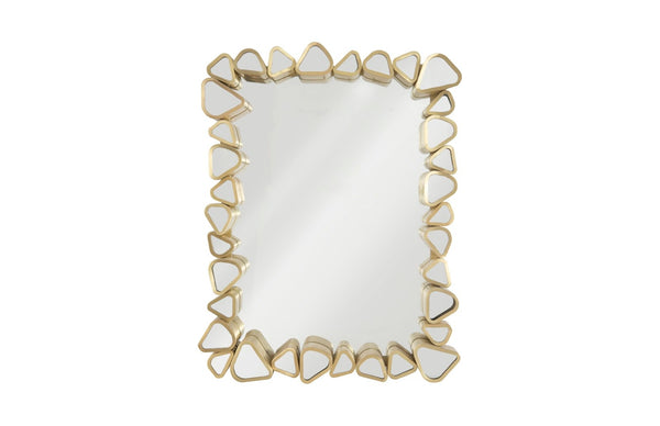 Phillips Collection Pebble Mirror – Modern Organic Design with Brushed Brass Frame for Elegant Home Décor and Style Rectangle CH92435