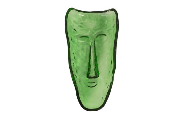 Phillips Collection Glass Sculptural Face Wall Art Handcrafted Luminous Organic Modern Accent Piece Green CH92441