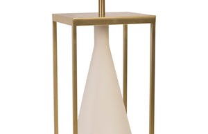 Phillips Collection Tear Drop Table Lamp - Modern Organic Design with Frosted Glass & Gold Metal Frame for Ambient Light CH92445