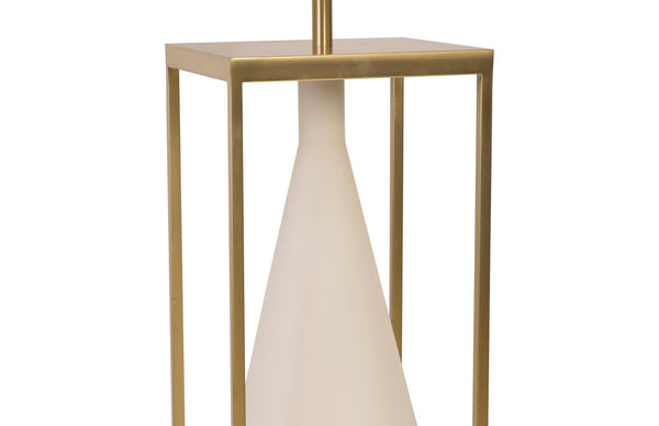 Phillips Collection Tear Drop Table Lamp - Modern Organic Design with Frosted Glass & Gold Metal Frame for Ambient Light CH92445